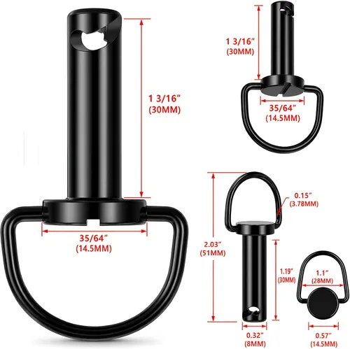 Vista 3 de Harley Saddlebag Mounting Pin Bolts, Motorcycle Saddle Bag Fasteners Pins for Harley Davidson Touring Softail Road King Electra Street Glide all