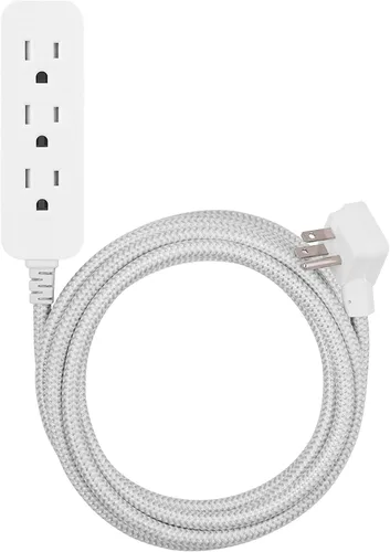 Vista 9 de Cordinate Cable de Extensión Regleta de 3 Enchufes Protector de Sobretensión Interior Calibre 16 245 Julios 10 Pies Cables de Extensión Trenzados