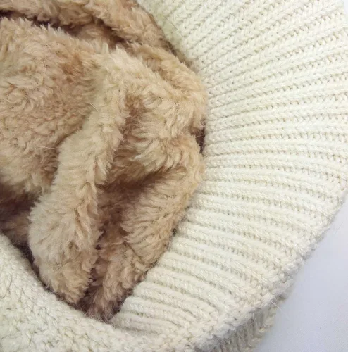 Vista 6 de Hindawi gorro de lana caliente de invierno para mujer gorra esquí de lana con visera