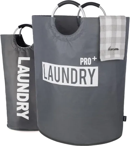 Vista 13 de Caroeas Cesta de Ropa de 90L (13 Colores), Cesta de Ropa Impermeable, Bolsa de Ropa con Asas Acolchadas, Cesta de Ropa, Cesta de Ropa Plegable