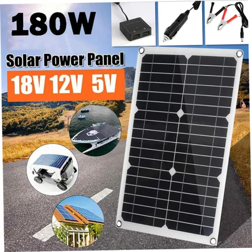 Vista 7 de TIDTALEO Dc Dual USB Kit de panel solar portátil con controlador de carga para mantenimiento de batería de camping RV y energía de emergencia
