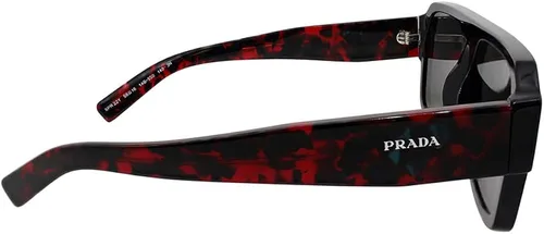 Vista 3 de Prada PR 22YS 1AB5S0 - Gafas de sol de aviador de plástico negro con lente gris