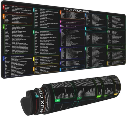 Vista 8 de Alfombrilla de mouse XL extendida para computadora, oficina, Os, Word, Excel, atajos de teclas, alfombrilla de escritorio extendida, base de goma