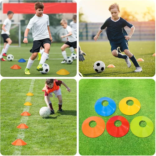 Vista 5 de BIRDDIE Conos de entrenamiento de fútbol, conos deportivos de fútbol, marcador de campo de entrenamiento, conos de agilidad con bolsa de transporte