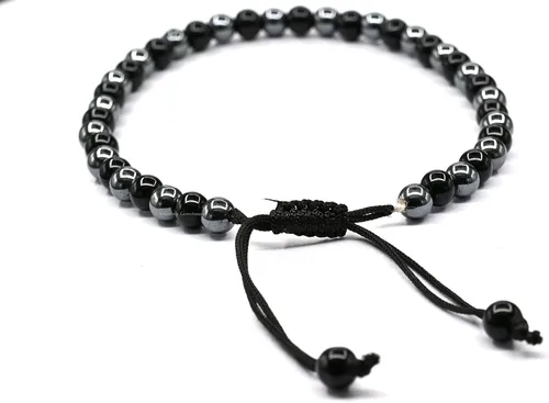 Vista 5 de Amazing Gemstone Hematite Black Obsidian Anklet - Anti Swellig Ankle Bracelet, Weight Loss Aid Ankle Bracelet for Men Women