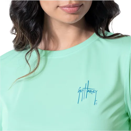 Vista 3 de Guy Harvey Camiseta de manga larga con protección solar UPF 50+ para mujer