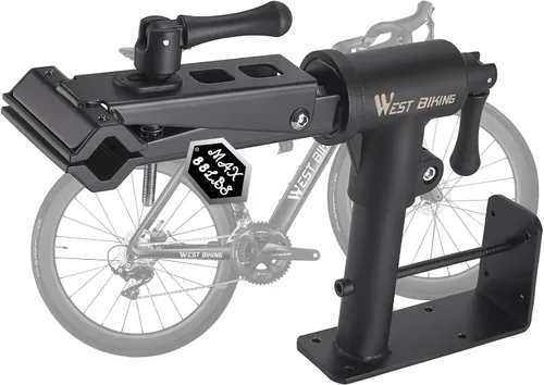 Vista 9 de West Biking Soporte para bicicleta (máximo 88 libras) para mantenimiento con abrazadera ajustable, soporte de reparación de bicicletas para un fácil