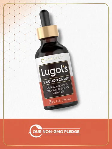 Vista 4 de Carlyle Lugols Yodo 2 por ciento 2 fl oz Solución de yoduro de potasio y yodo 2% gotas líquidas