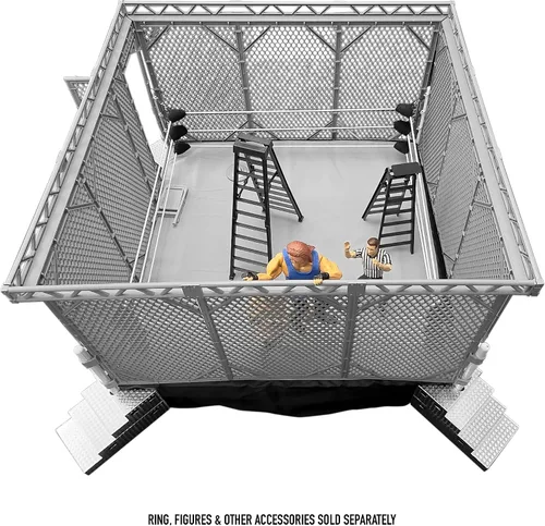 Vista 5 de Juego de jaula de acero para figuras Toy Company Wrestling Rings