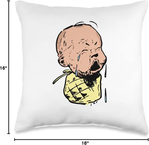 Vista 4 de Cry Baby Almohada de tiro 16x16, multicolor