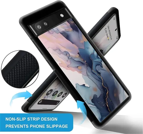 Vista 759 de Compatible con Google Pixel 4A 5G Mobile Case Creative Acrylic Panel trasero Silicona Protección Grip especialmente diseñado para Google Pixel 4A 5G