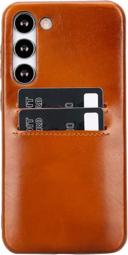Vista 18 de HARDISTON Funda de piel auténtica hecha a mano para Samsung Galaxy Note 8, funda a presión con 2 ranuras para tarjetas de crédito, carga Marrón
