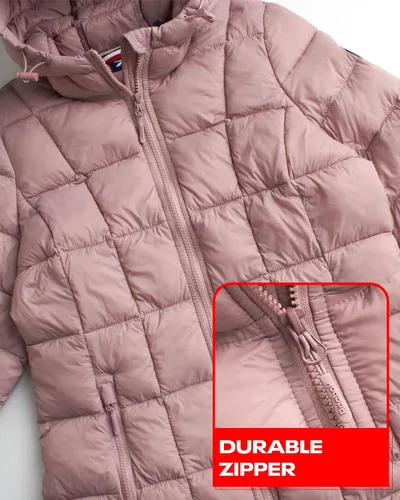 Vista 3 de Reebok Chaqueta de invierno para mujer, parka acolchada de longitud larga, abrigo pesado para mujer (S-XL)
