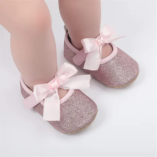 Vista 2 de LAFEGEN Zapatos de bebé para niña, antideslizantes, suela suave, de piel sintética, para bebé, Mary Jane, zapatos planos para primeros pasadores