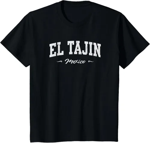 Vista 45 de Camiseta de recuerdo deportivo El Tajin Mexico, Negro