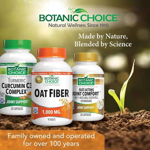 Vista 6 de Botanic Choice Fibra de avena - Suplemento dietético natural para la salud digestiva - Mujeres y hombres - 90 tabletas (1000 mg)