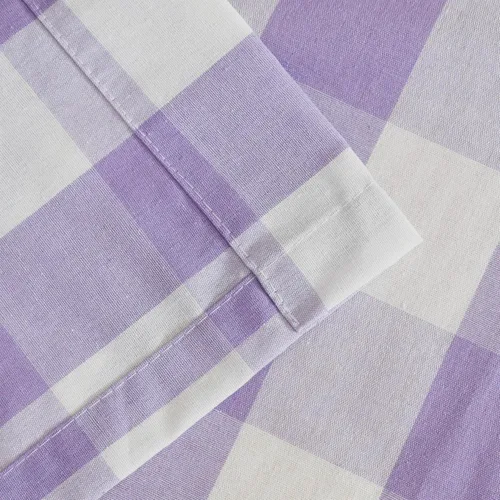 Vista 140 de Cenefas de cortina para ventana de 16 pulgadas de largo, 2 paneles de cuadros búfalo, cortinas pequeñas con bolsillo para barra, estilo clásico