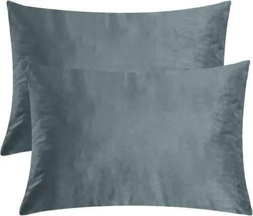 Vista 34 de StangH - Funda de almohada de terciopelo suave, 1 pieza Hidden Zipper, Skin Friendly, for Sleep and Relax, Neutral Home Decor, Sofa, Living Room