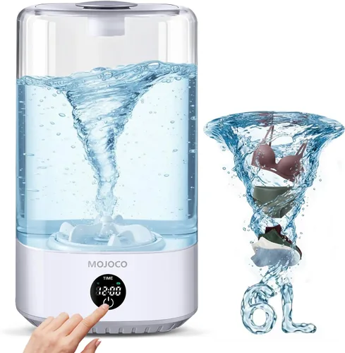 Vista 9 de MOJOCO Mini lavadora – Lavadora portátil pequeña de 3 litros con 3 modos de lavado para ropa interior, calcetines y ropa de bebé – Mini lavadora