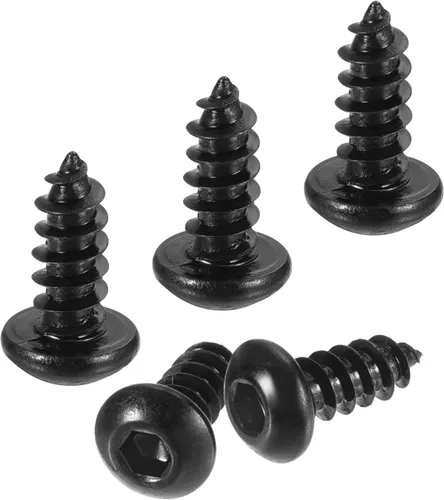 Vista 9 de uxcell Tornillos autorroscantes hexagonales, tornillo de madera de acero al carbono M3 x 0.236 in 400pcs