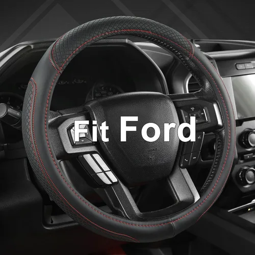 Vista 21 de West Llama Funda para volante de automóvil para Ford F-150, F-250, F-350, Expedition (Negro, tamaño grande)