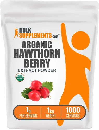 Vista 6 de BulkSupplements Polvo de extracto de bayas de espino – Suplemento de bayas de espino, procedente de bayas de espino – 500 mg de extracto