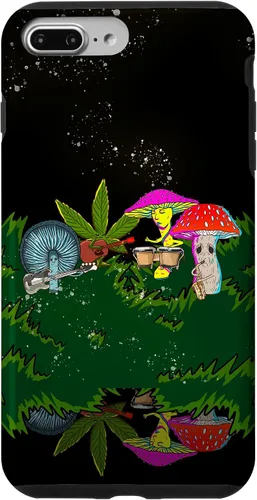 Vista 12 de Jamming Mushrooms Weed - Carcasa para iPhone 17, diseño psicodélico de cannabis 420