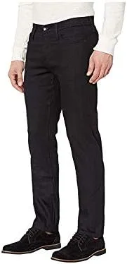 Vista 2 de Sin marca The Brand Skinny en 11 oz sólido negro elástico Selvedge
