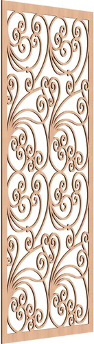 Vista 183 de 9 3/8"W x 24 3/8"H x 1/4"T Marilla Decorativos Paneles de Pared de Madera Calado, Abedul