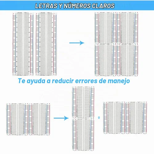 Vista 4 de MCIGICM Tablas de pan, 2 piezas de 830 puntos y 2 tableros de pan sin soldadura de 400 puntos