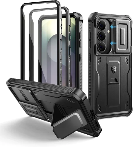 Vista 9 de Dexnor Funda para Samsung Galaxy S24 con Cubierta Deslizante Integrada para Cámara y Protector de Pantalla y Soporte, Funda Resistente a los Golpes