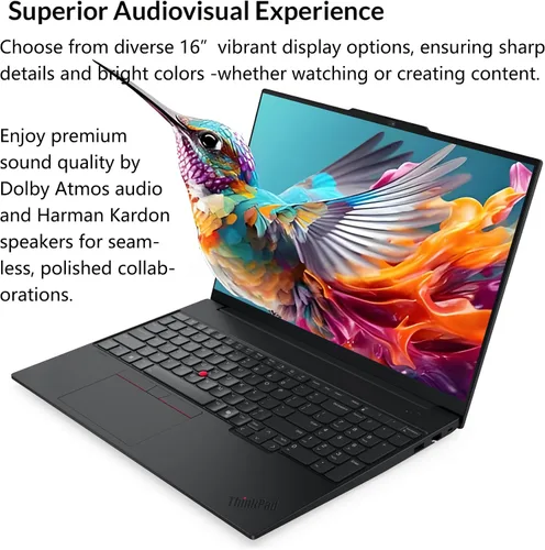 Vista 6 de Lenovo ThinkPad E16 Gen 3, 16GB DDR5 RAM, 512GB SSD, 500GB External HDD