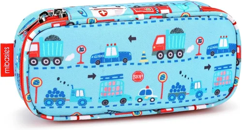 Vista 17 de mibasies - Lapicera para niñas, estuche con divisiones múltiples para lápices, diseño de fresas color rojo