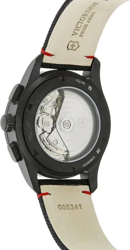 Vista 2 de Victorinox Airboss Mach 9 Reloj automático analógico con cronógrafo correa de acero inoxidable plateado 1772in AirBoss Chrono Nylon