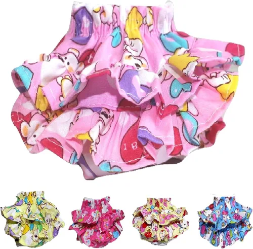 Vista 9 de Falda de pañal para perros pequeños, vestido sanitario para hembras (azul, S - cintura de 8 a 11 pulgadas)