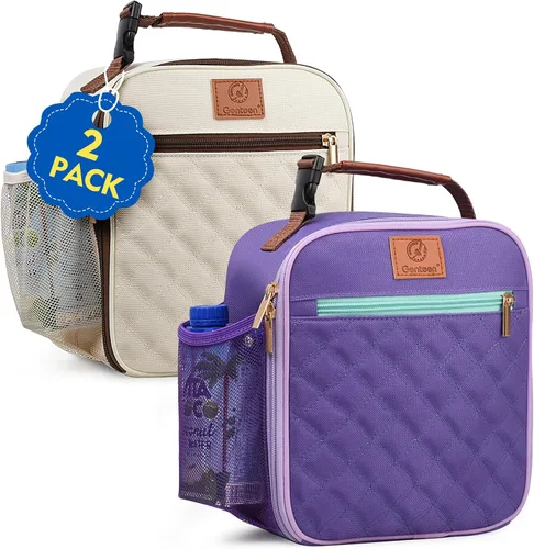 Vista 16 de Genteen Lonchera Bolsa de almuerzo reutilizable para hombres, mujeres, niños y adultos, bolsa de almuerzo aislada impermeable, lonchera enfriadora