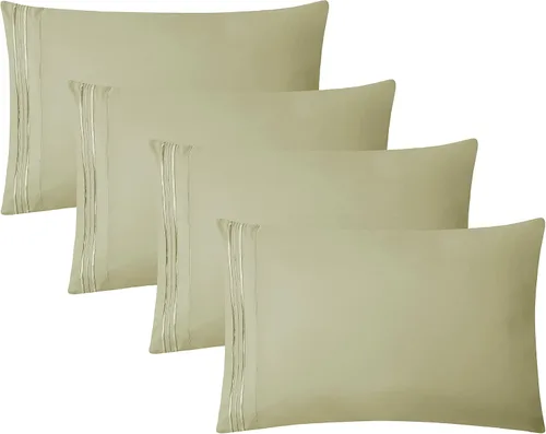 Vista 40 de Clara Clark Fundas de almohada de tamaño estándar – Funda de almohada ultra suave, fundas de almohada de microfibra ligera tamaño Queen – Juego de 2