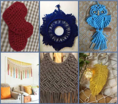 Vista 7 de HAPYLY - Cuerda de algodón natural para macramé, 0.118 pulgadas x 109 yardas, cuerda de algodón de colores para manualidades, tejer, colgar plantas