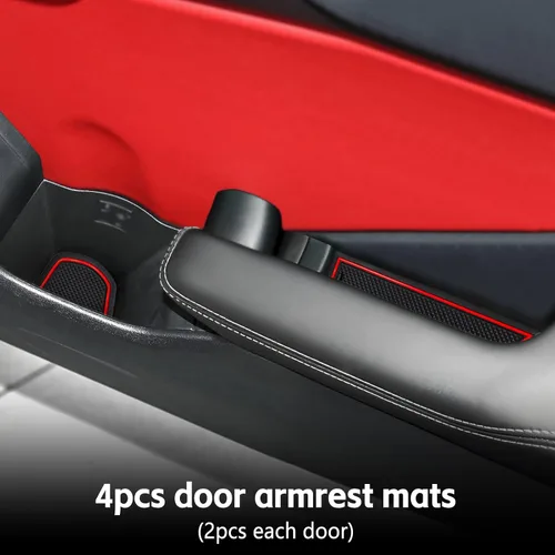 Vista 6 de Auprite Alfombrillas antipolvo para Toyota 86 Subaru BRZ Scion FR-S 2022 2023 2024 2025, ajuste personalizado, forros para portavasos de puerta