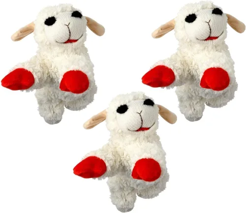 Vista 2 de Multipet International Lambchop - Juguete de peluche con sonido para mascotas, mini, 6 pulgadas [paquete de 2]