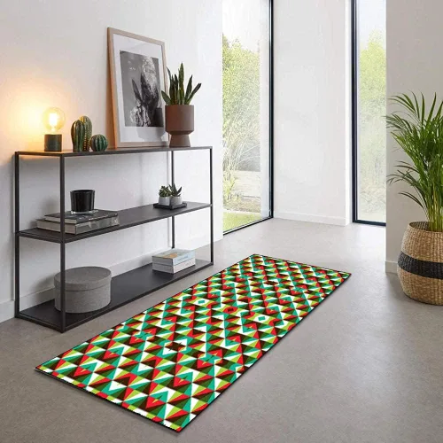 Vista 5 de Alfombra de pasillo con diseño contemporáneo, de 35.5 pulgadas x 11 pies, para pasillos, cocina, entrada, vestíbulo, alfombra de pelo bajo, lavable