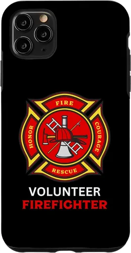 Vista 13 de Funda para iPhone 16 con logotipo de bomberos voluntarios con símbolo de bombero