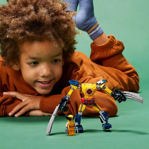 Vista 6 de LEGO Marvel Wolverine Mech Armor 76202 Kit de construcción; Mech coleccionable y minifigura para fanáticos de Wolverine mayores de 7 años