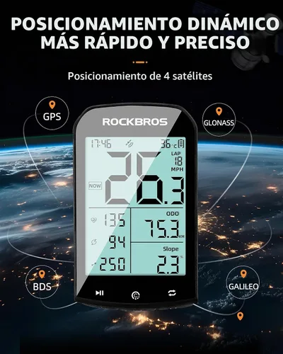 Vista 4 de ROCKBROS Sensor de cadencia de velocidad de computadora de bicicleta