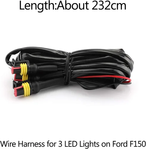 Vista 2 de Raptor Conversion Grill Grille Cable de mazo de cables para F-150 F150 W/F&R/LED