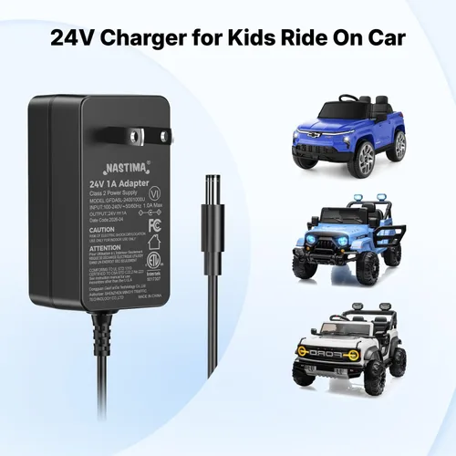 Vista 2 de Cargador de 24 V para juguetes de paseo, cargador de batería de 24 voltios