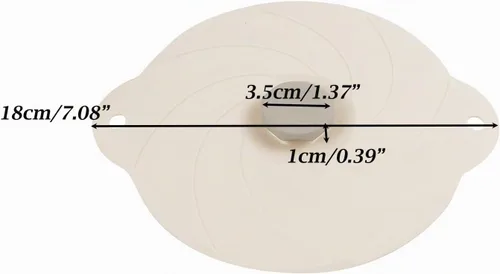 Vista 2 de Paquete de 2 tapas de silicona para tazones de microondas, tapas universales de silicona de 6 pulgadas, tapa reutilizable resistente al calor