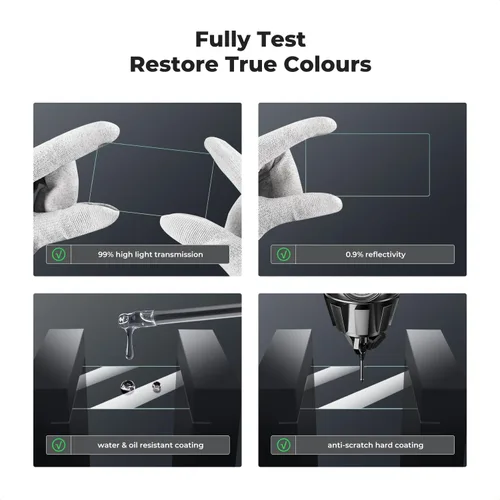 Vista 5 de K&F CONCEPT Protector de pantalla de lente para DJI Osmo Pocket 4/3, accesorios de película de vidrio templado, protector de pantalla de vidrio