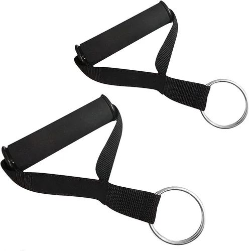 Vista 8 de Manijas para hacer ejercicio, superresistentes, con sólidos núcleos fabricados con ABS, con asideros ultraanchos de espuma, con anillas