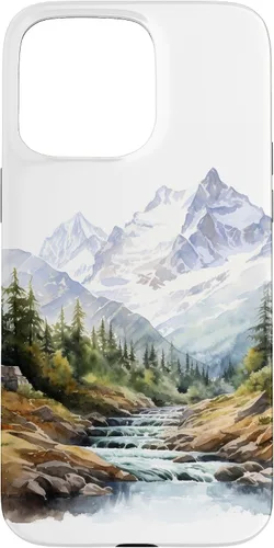 Vista 27 de Funda para iPhone 11 Pro acuarela montañas paisaje